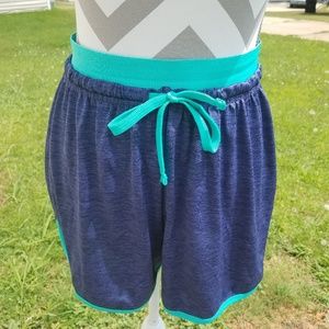 Blue and Black Jogger Shorts